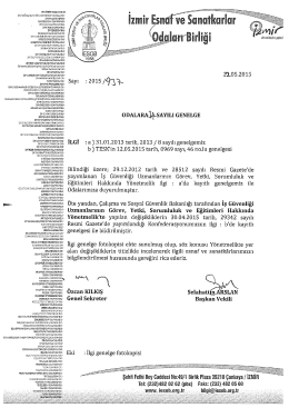 2015/34 - İş G&uuml;venliği Uzmanlarının G&ouml;rev, Yetki, Sorumluluk ve