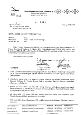 ,ilan - Konya Şeker