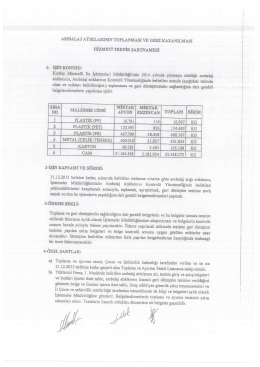 teknik şartname