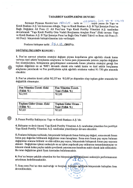 Fon Birleşmeleri YKB Değişken Fon