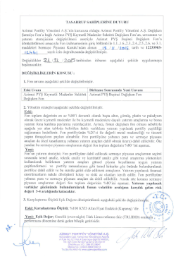 TASARRUF SAHİPLERİNE DUYURU