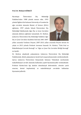 Prof.Dr.Mehmet Kürkçü - Çukurova Çene Cerrahisi