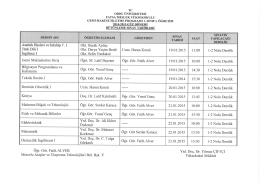 GEMİ MAKİNE İŞLETME PROGRAMI 1. SINIF ı. ÖĞRETİM