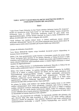 Selin Üst Prof. Dr. Hasan Şener Toplu Konut Yaşam Mekanları ile