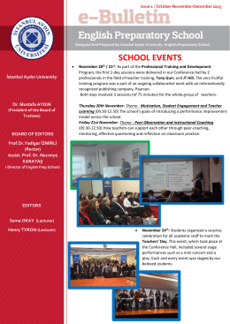 SCHOOL EVENTS - İstanbul Aydın Üniversitesi