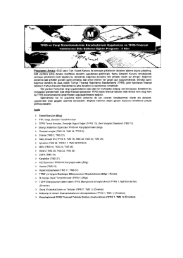 TFRS ve Vergi Düzenlemelerinin Karşılaştırmalı Uygulaması ve