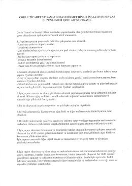 &Ccedil;ORLU TİCARET vış:ı sANAvİ oD_A_sı HİZMET BİNASI iNşAATINıN