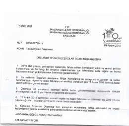TASNİF DIŞI T.C. JANDARMA GENEL KOMUTANLIĞI