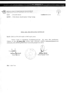 TGK-Distile Alkoll&uuml; İ&ccedil;kiler Tebliğ Taslağı