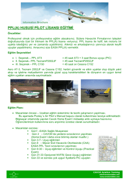 ppl(a) hususi pilot lisansı eğitimi