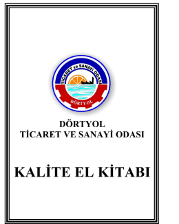 kalite el kitabı - Dörtyol Ticaret ve Sanayi Odası