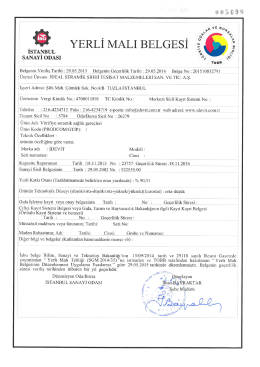 1 `â` YERLİ MALİ BELGESİ