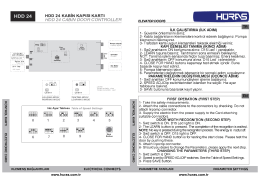 HDD 24 KABİN KAPISI KARTI HDD 24 CAB/N DOOR CONTROLLER
