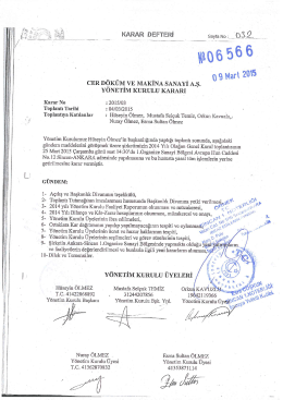 2014 genel kurul toplantı ilanı