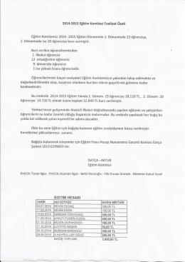 2015 eğitim komitesi faaliyet &ouml;zeti