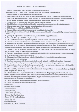 DİJİTAL EEG CİHAZI TEKNİK şARTNAMEsİ.