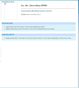 _ FI Arş. Gar. zehra G&ouml;k&ccedil;e D&Ouml;NER