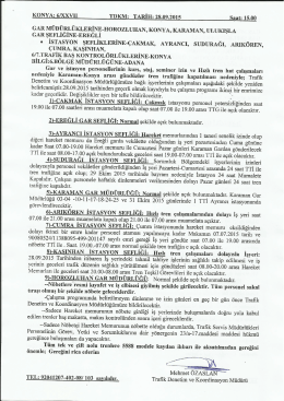 GAR M&Uuml;D&Uuml;RL&Uuml;KLERmE-HOROZLUHAN, KONYA, KARAMAN