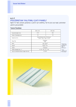 PoLiüRETAN YALıTıMLı çATı PANELİ