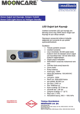 Xenon Soğuk Işık Kaynağı, Halojen Yedekh` Xenon Cold Light