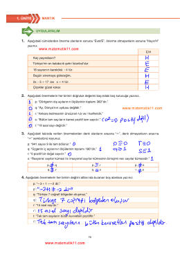 Sayfa 11 Çözümleri