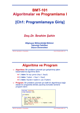 [Ch1: Programlamaya Giriş]