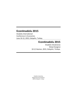 EconAnadolu 2015 EconAnadolu 2015