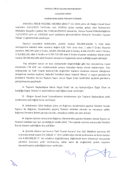 Genel Kurul Kararı 17-11-2015