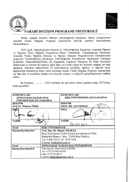 Bizler, aşağıda imzaları bulunan y&uuml;ksek&ouml;ğretim kurumları olarak