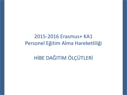 2015-2016 Erasmus Personel Eğitim Alma