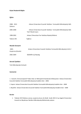 Kişisel PDF Dosyası - Ankara Üniversitesi
