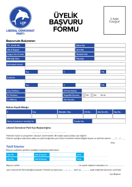 ÜYELİK - Liberal Demokrat Parti