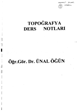 topoğrafya ders notları