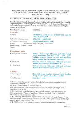 BUCA BELEDİYESİ İL&Ccedil;EsİNDE YAŞAYAN YARDIMA MUHTA&Ccedil;