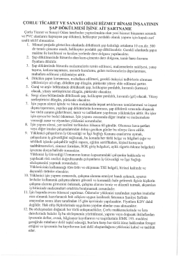 ÇORLU TİCARET vE sANAYİ oDAsI HİZMET BİNASI İNŞAATININ