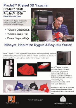 ProJetT`V` Kişisel 3D Yazıcılar