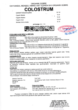 COLOSTRUM - Doğa Tarım