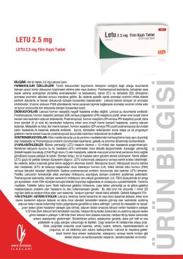 LETU 2.5 mg - Onko & Ko&ccedil;sel
