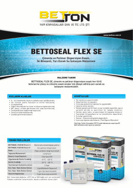 BETTON BETTOSEAL FLEX SE - Betton Yapı Kimyasalları Betton