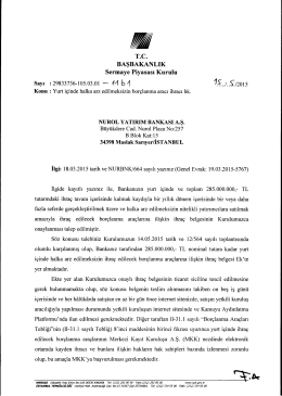 SPK onay yazısı - Nurol Yatırım Bankası A.Ş.