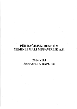 2014 Şeffaflık Raporu