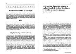 Neoliberalizmin iktidarı ve `sosyalliği`