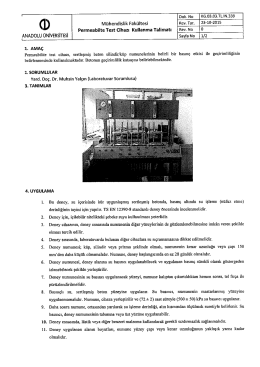 KG.03.03.TL.IN.339 Permeabilte Test Cihazı Kullanma Talimatı