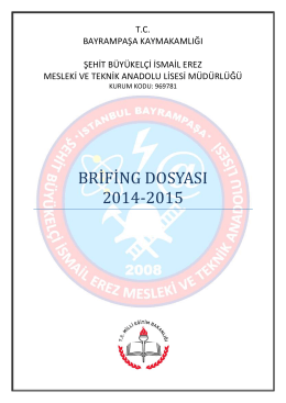 2014-2015 Brifing Dosyası - BAYRAMPAŞA