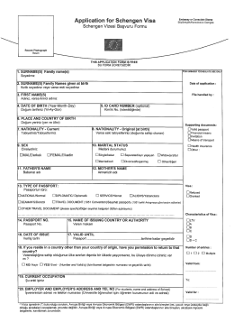 Vize Başvuru Formu
