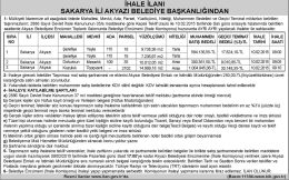 iHALE iLANı v sAKARYA ILı AKYAZI BELEDIYE BAşKANLıGINDAN