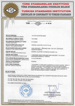 TÜRK sTANDARDLARı ENsTiTüsü