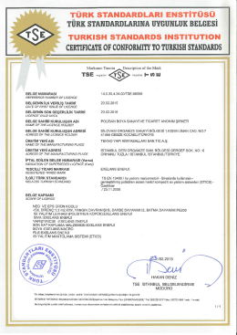 TÜRK sTANDARDLARı ENSTİTÜSÜı TÜRK