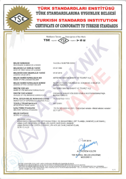 TÜRK sTANDARDLARı ENSTİTüsü_ TURK