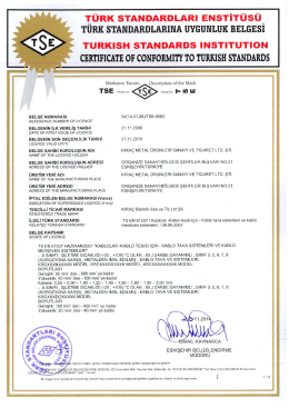TÜRK STANDARDLARI ENSTİTÜSÜ_ TURK sTAIIIDARDLARIIIIA